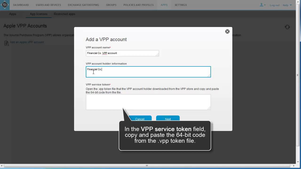 Add an Apple VPP account
