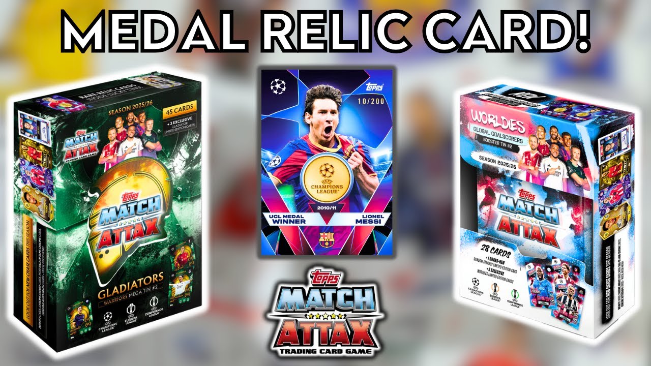 МОЯ ПЕРВАЯ КАРТОЧКА-РЕЛИКЦИЯ С МЕДАЛЯМИ! | TOPPS MATCH ATTAX 2025/26 | ОТКРЫТИЕ ОХОТЫ ЗА РЕЛИКАМИ...