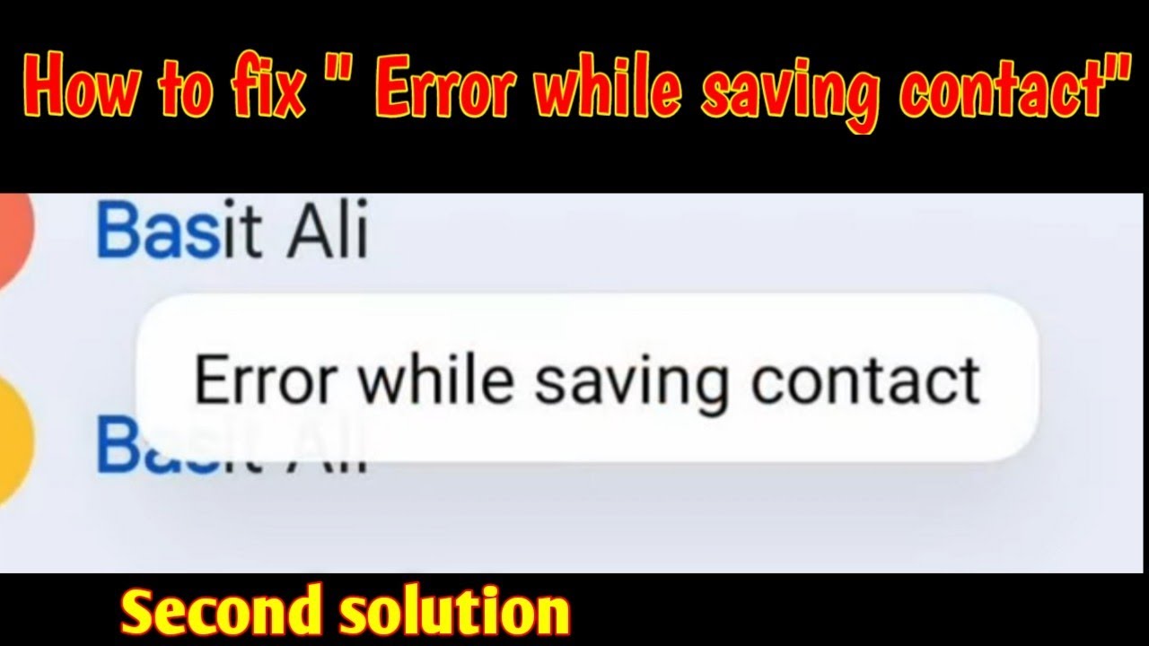how to fix error while saving contact problem ll duplicate contacts kaise delete kare