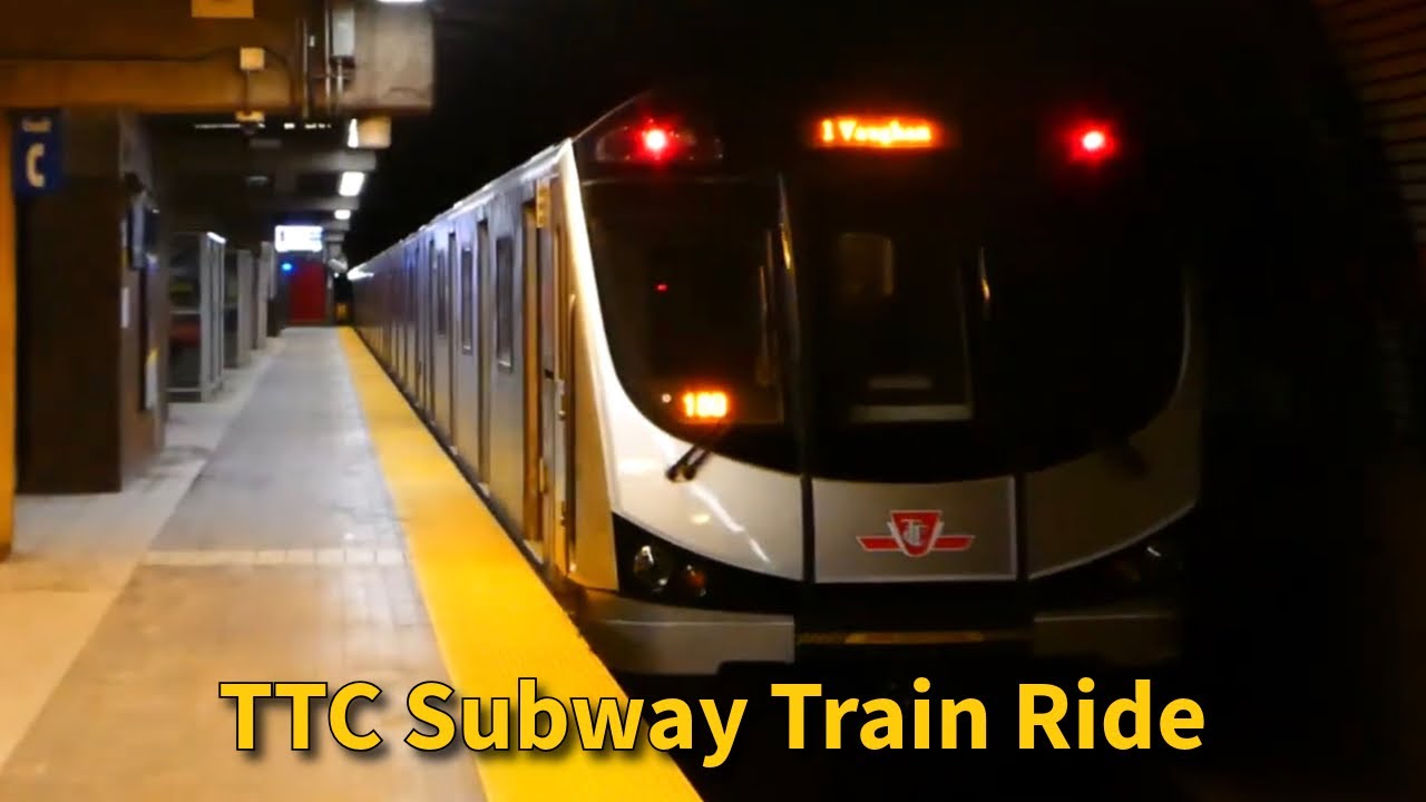 Toronto TTC Line 1 Yonge-University Subway Train Ride After New Years Celebrations 1/1/2026
