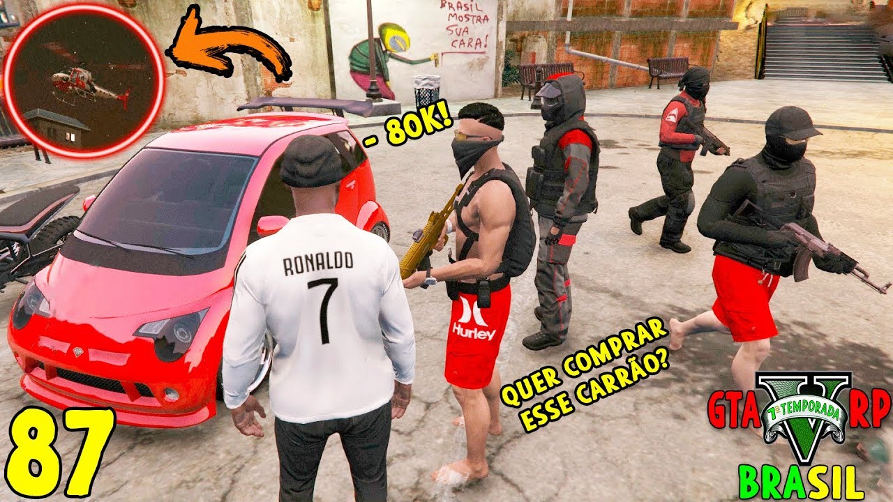GTA 5 ROLEPLAY BRASIL - POLICIA INVADIU FAVELA COM ÁGUIA !? - (7ª TEMPORADA EP 87)