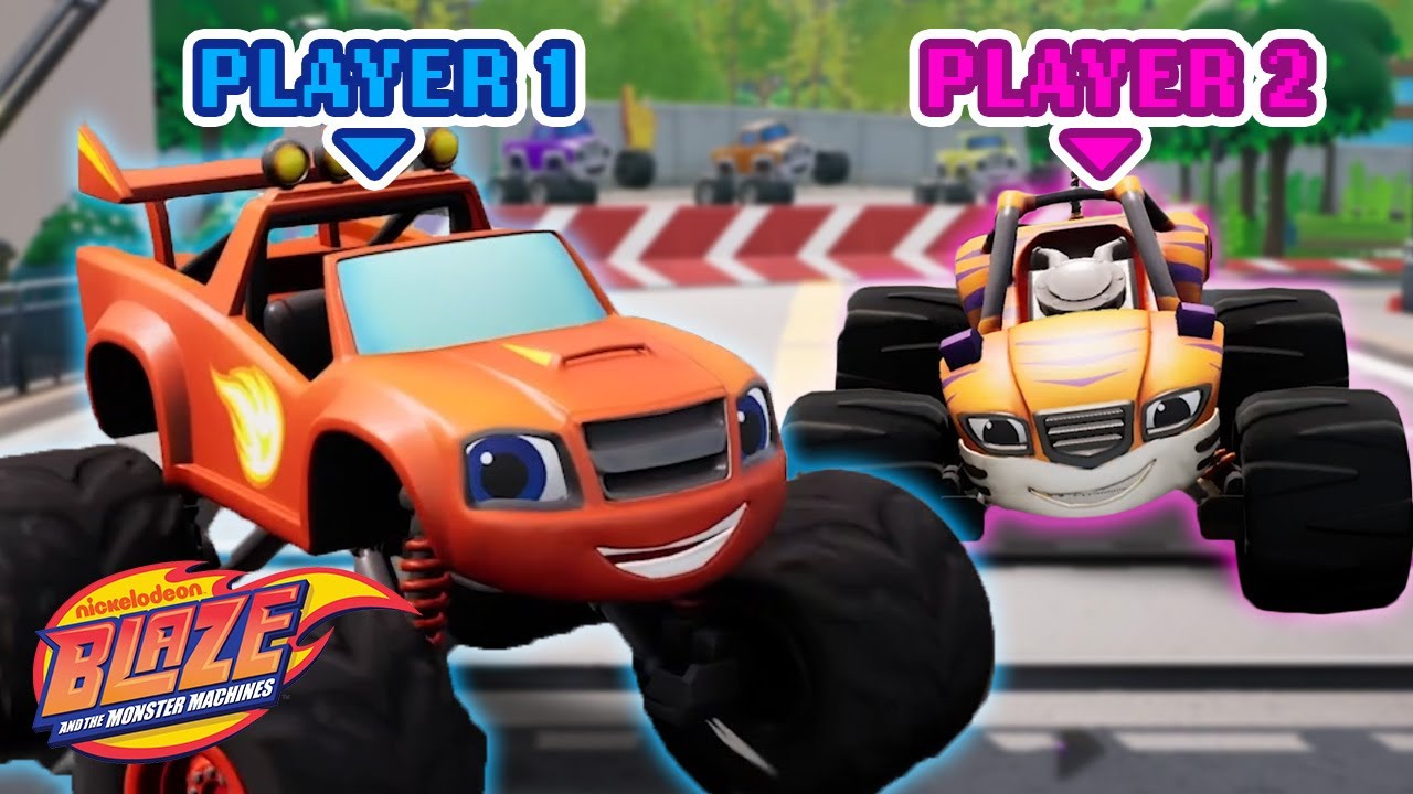 Blaze's Axle City Racers Game w/ Stripes #2 | Racing Games For Kids | Blaze and the Monster Machines