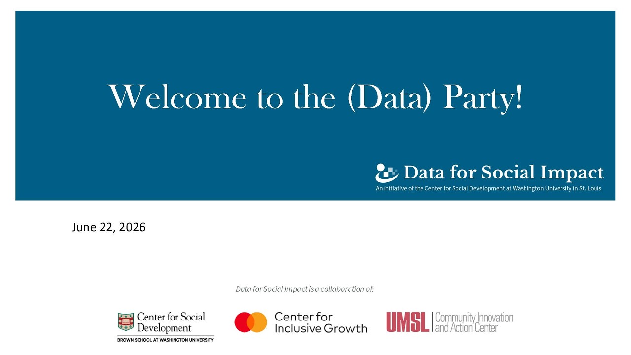 Welcome to the (Data) Party