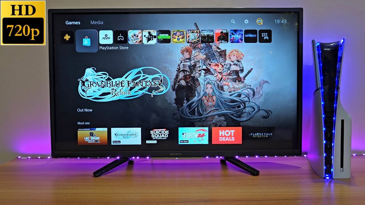 PS5 Slim on 720P TV