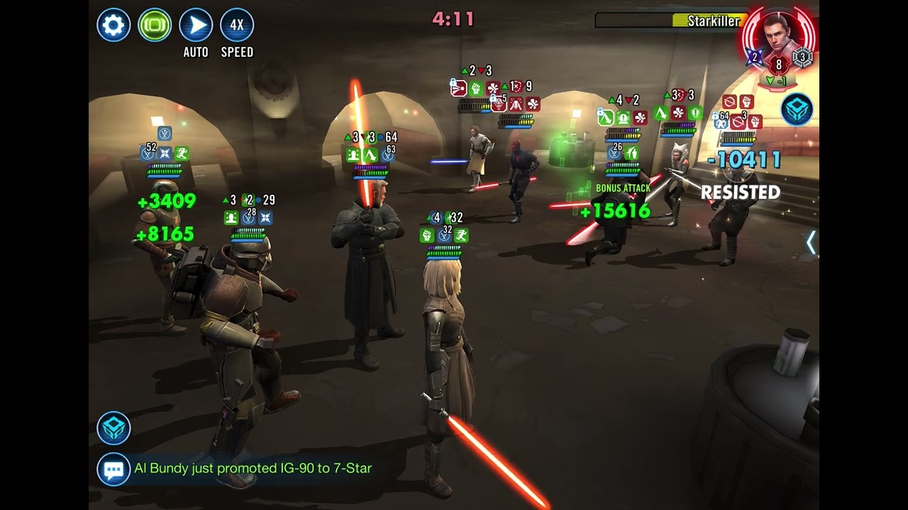 Mercenaries vs Stranger/no sMaul. Kyber 1, GAC, SWGOH