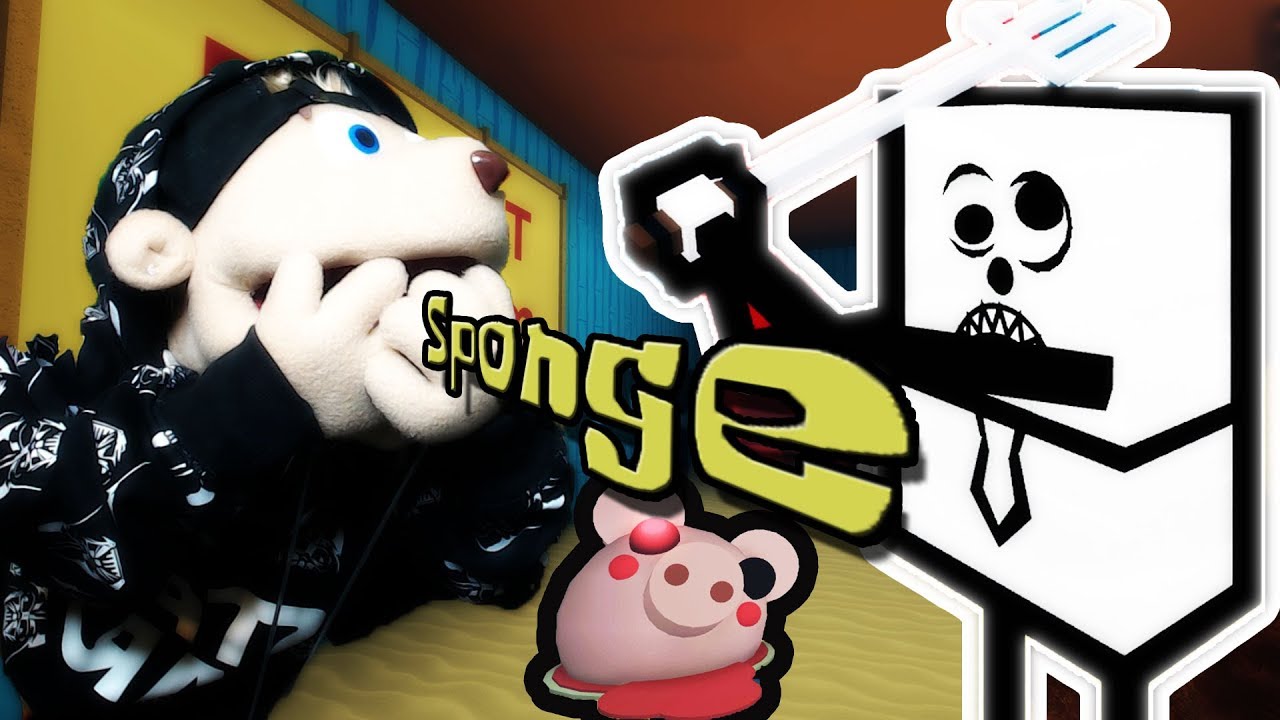 PLAYING as SPONGE DOODLEBOB...HE DOESN'T LIKE ROBLOX PIGGY! (Roblox Sponge Chapter 1)