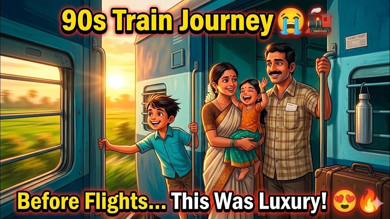 “90s Family Train Journey 😭🚂 | Window Seat War & Lemon Rice Memories!”