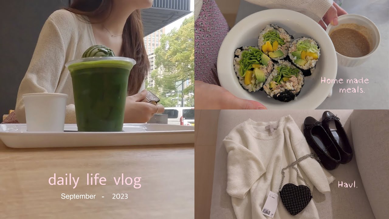 vlog. 秋の始まり☕️美容院へ🫐無印,h&m購入品🩰自炊を楽しむ👩🏼‍🍳社会人の日常ブイログ