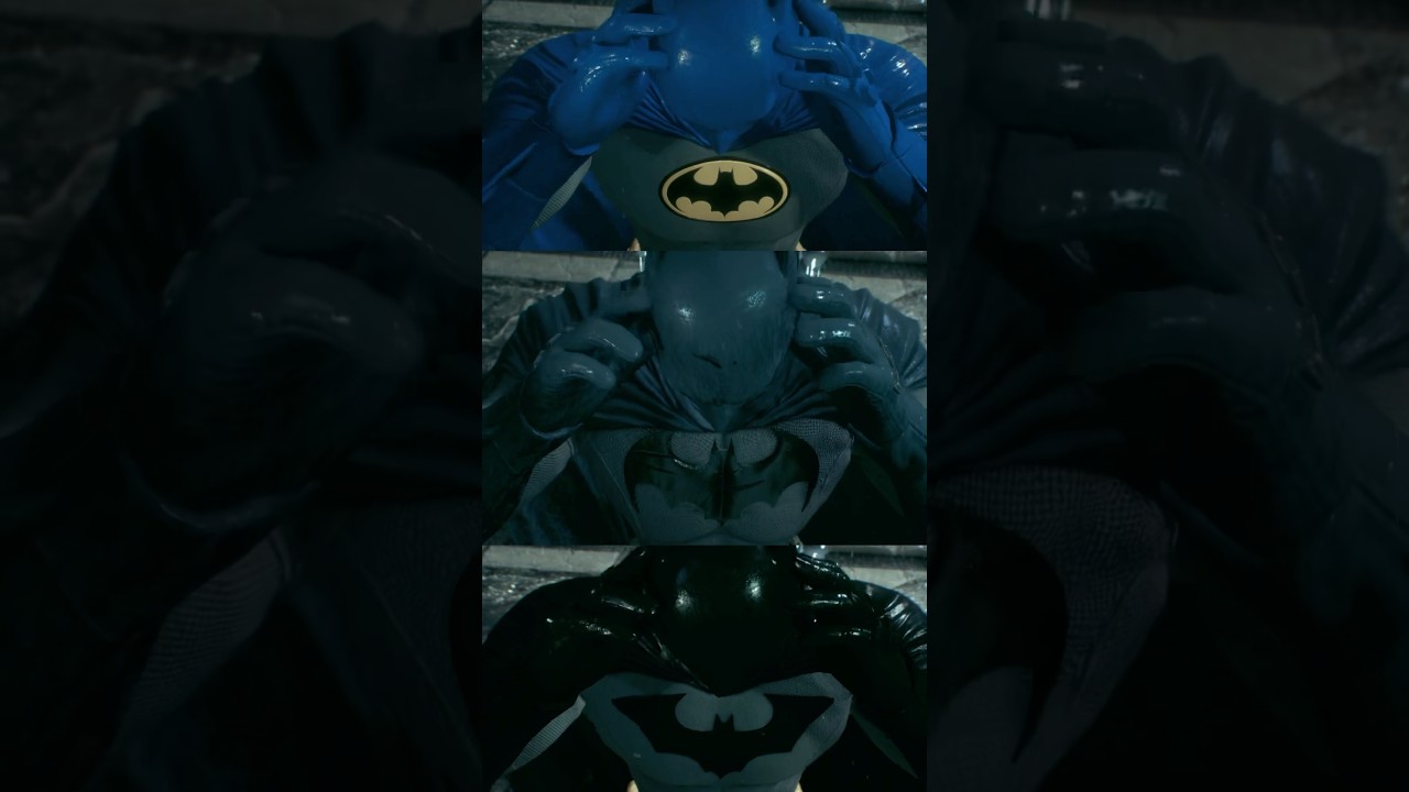 Which Dan Mora Batsuit you choosing? #batman #dccomics #mods #arkhamknight #fyp #dc #shorts #mod