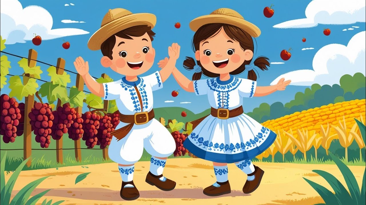 Hai la joc, hai la horă! 👧🧒 | Muzică populară pentru copii 🎤 | HopHop MuziȚop 🎷