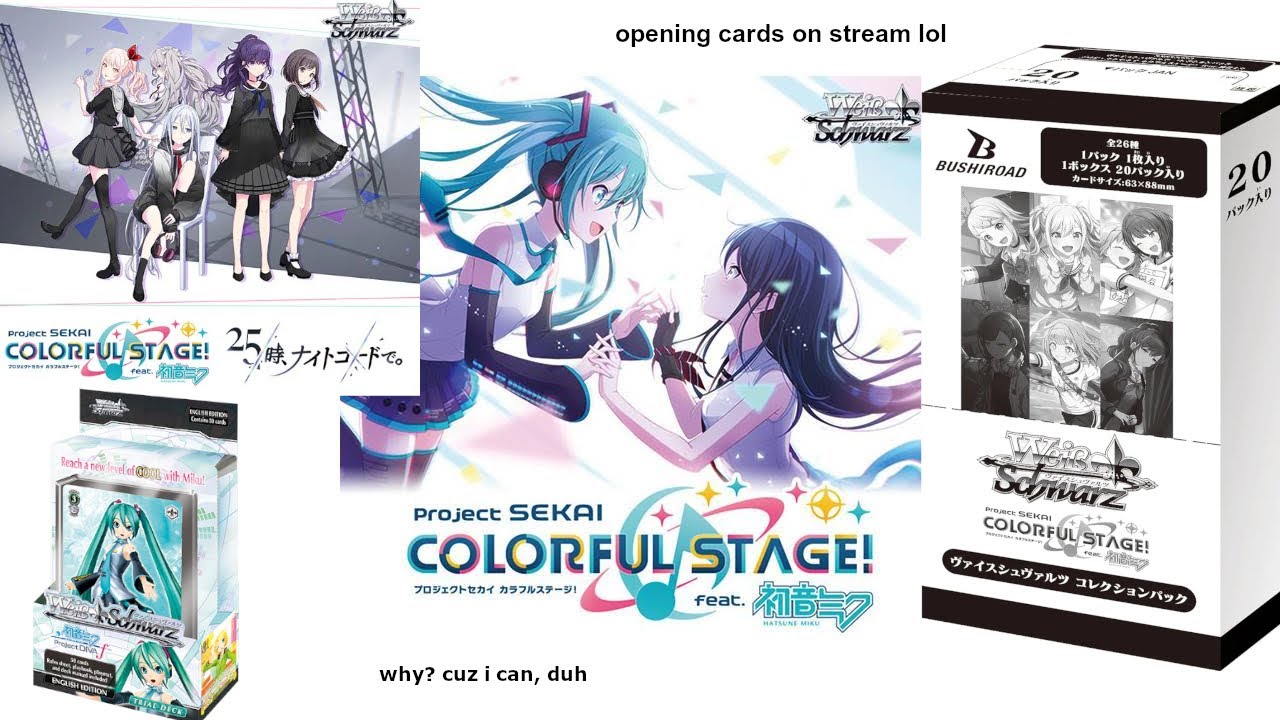 Opening some Weiss Schwarz Hatsune Miku cards