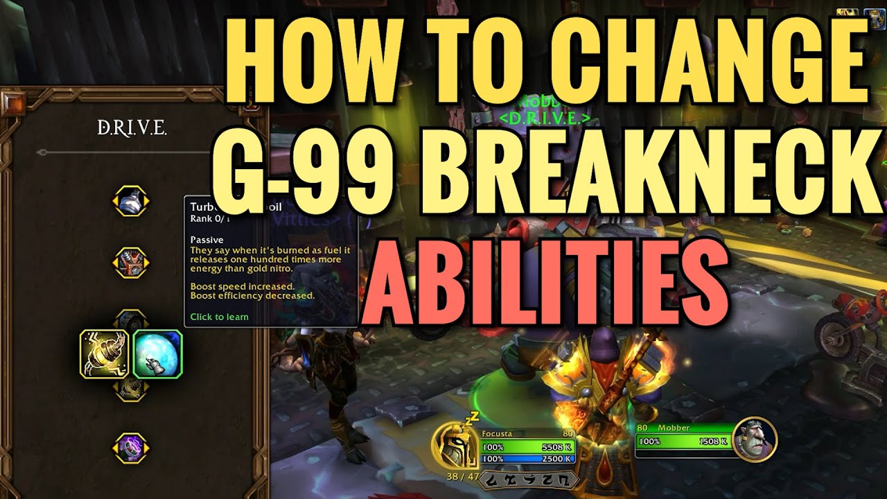How To Change G-99 Breakneck Mount Abilities (WoW TWW)