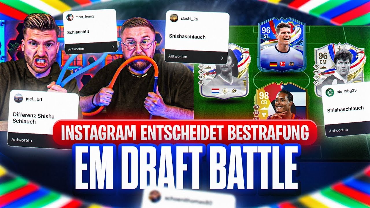 INSTAGRAM ENTSCHEIDET Differenz EM DRAFT BATTLE (Dumme IDEE) 😱🤬 EA FC 24