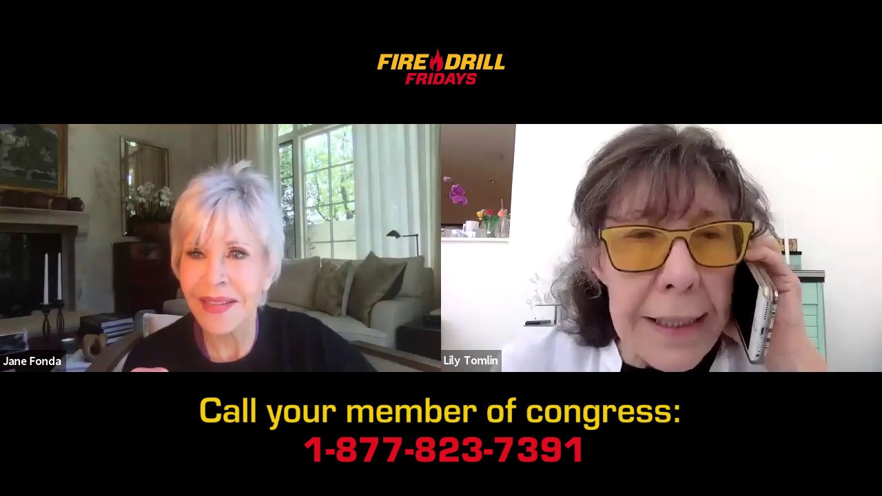 Jane Fonda and Lily Tomlin Call Their Members of Congress to Protect Essential Workers