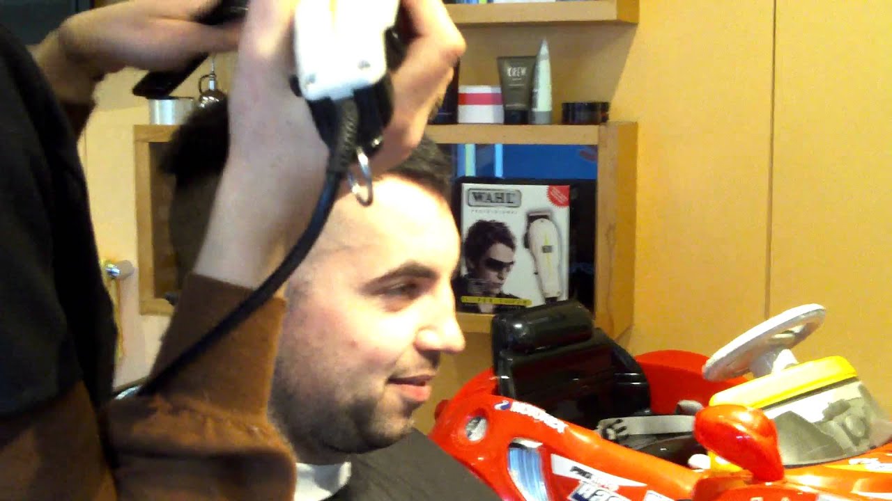 Adrian Flynn's head shave