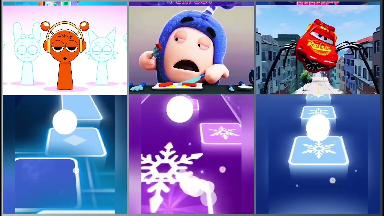 Oddbods vs McQueen vs incredibox sprunki vs mixcombo gameplay tilshope meme song cover