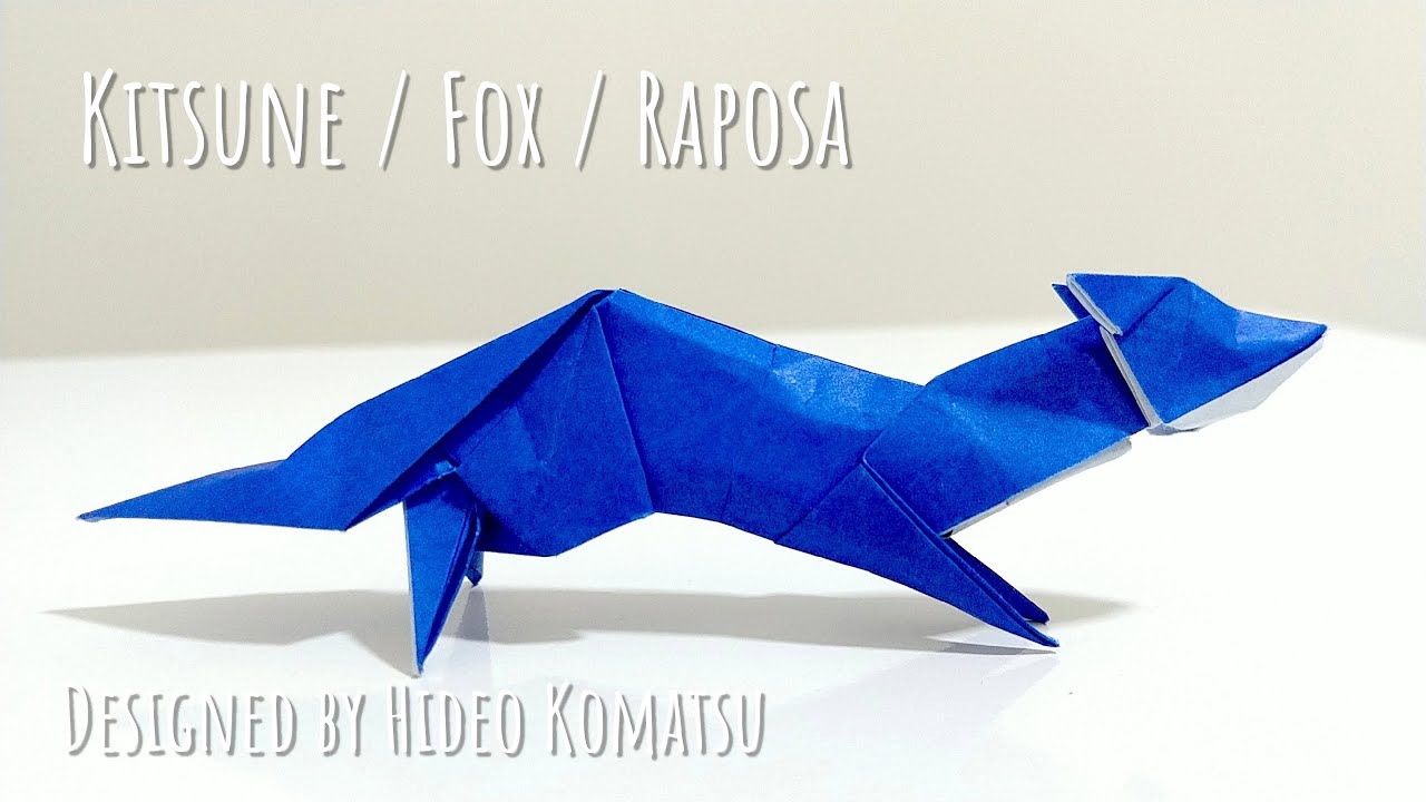 Origami: KITSUNE / FOX / RAPOSA (designed by Hideo Komatsu)