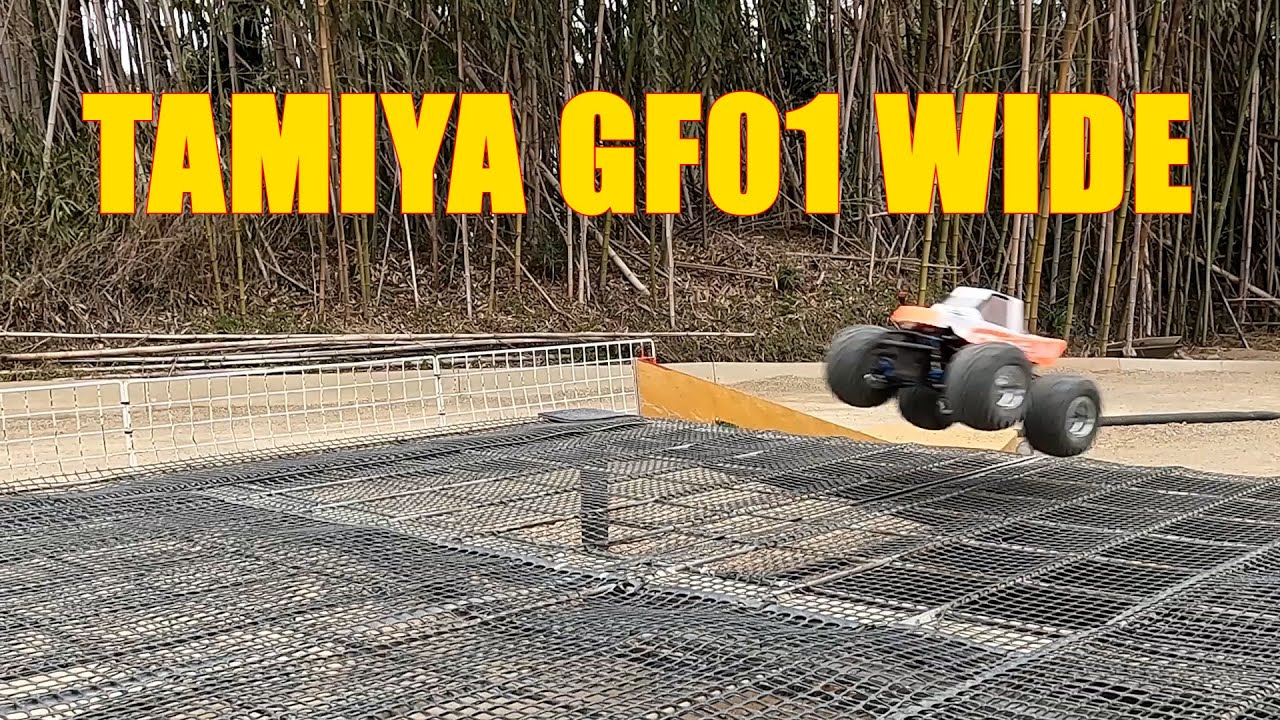 TAMIYA GF01 WIDE　足回りをアルミにしたらステアリングのダイレクト感が上がりました　コミカル最速目指してます！　和泉オフロードサーキット