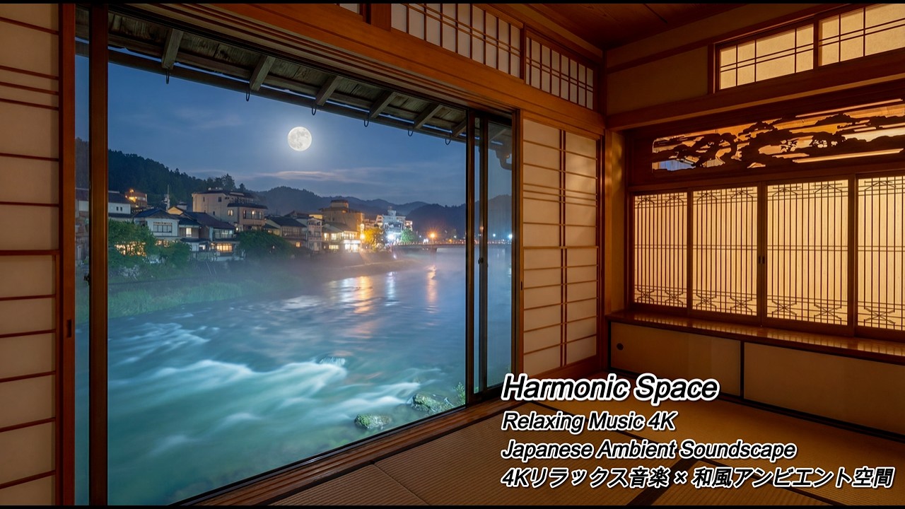 Relaxing Music 4K Japanese Ambient Soundscape  4Kリラックス音楽 × 和風アンビエント空間