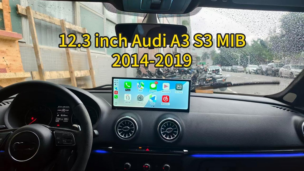 Ultra slim 12.3'' Audi A3 S3 (2014-2019) Linux screen wireless CarPlay Android Auto interface kit