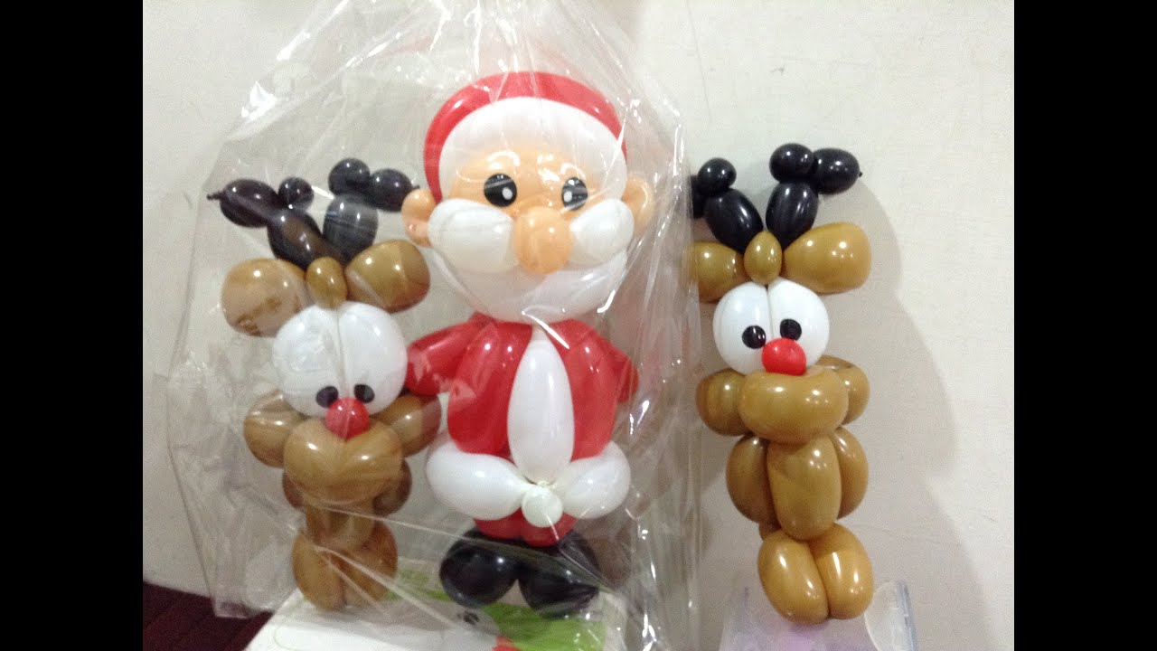 造型氣球 聖誕麇鹿氣球 balloon twist Christmas deer balloon