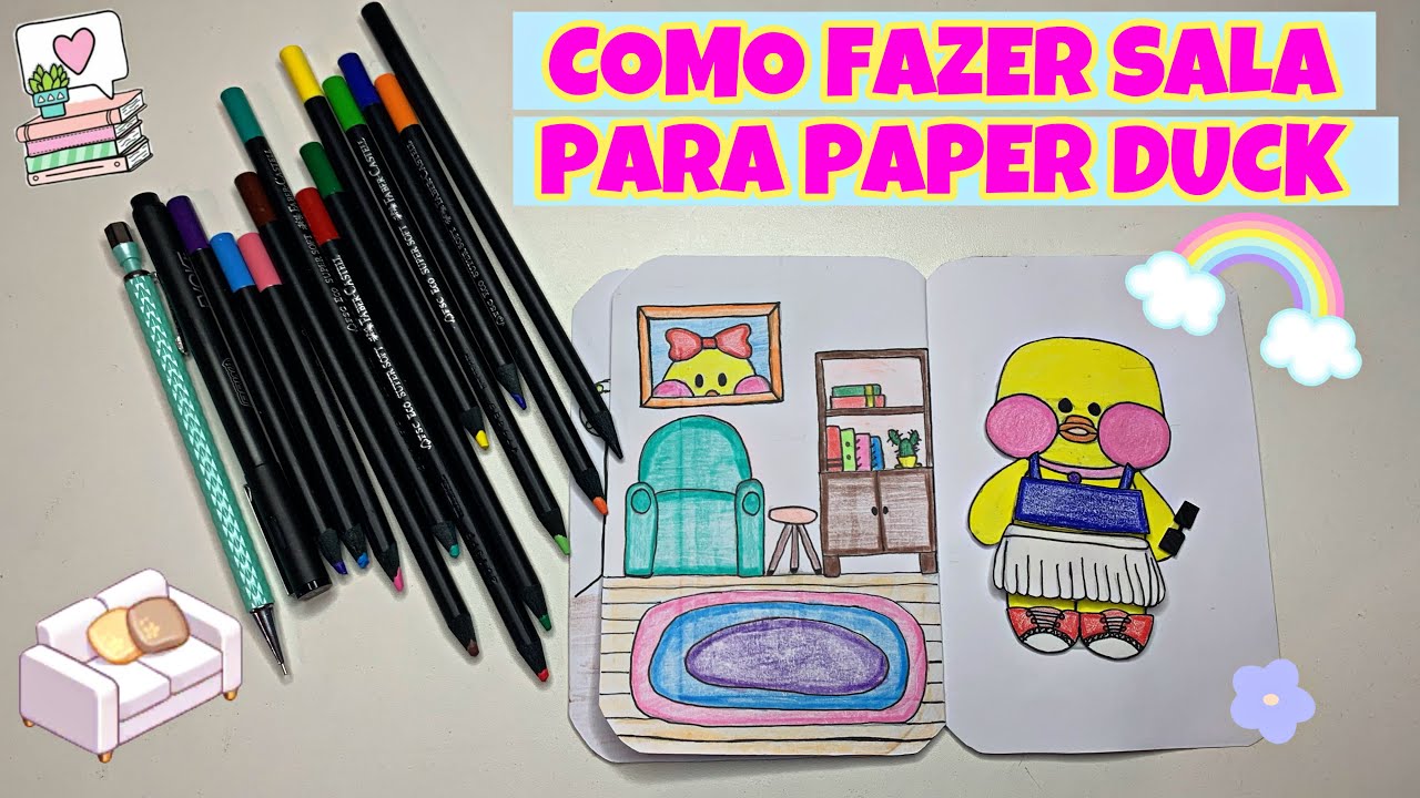 COMO FAZER SALA PARA PAPER DUCK DO TIKTOK | Paper Duck House