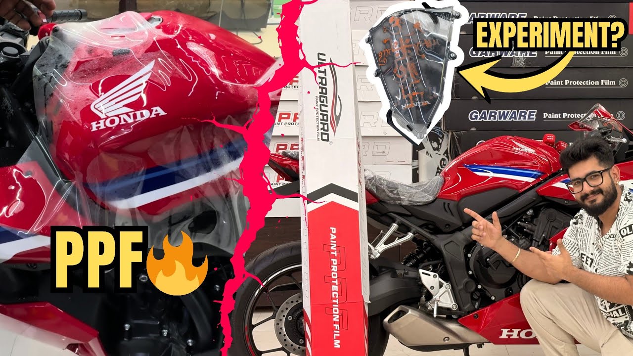 PPF DONE ON MY CBR 650R ❤️ | Full scratch proof and high gloss🔥