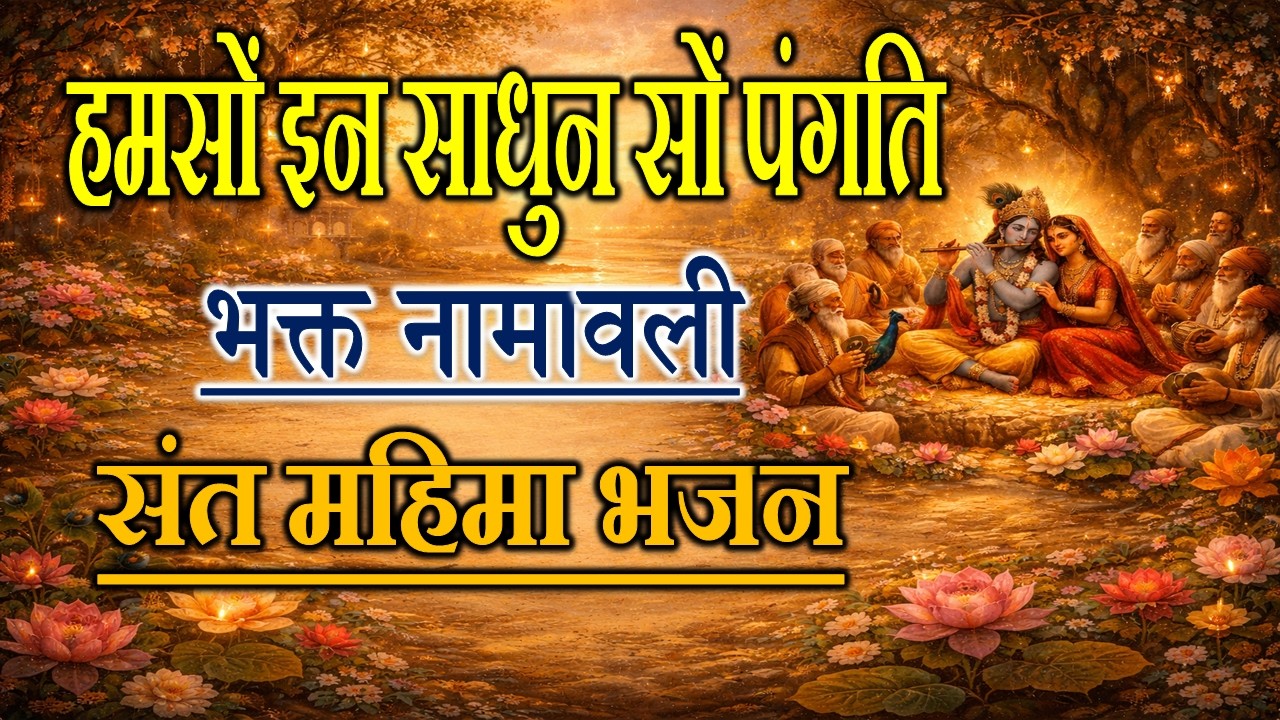 हमसों इन साधुन सों पंगति 🙏 | दिव्य भक्त नामावली कीर्तन | संत महिमा भजन 🎶✨