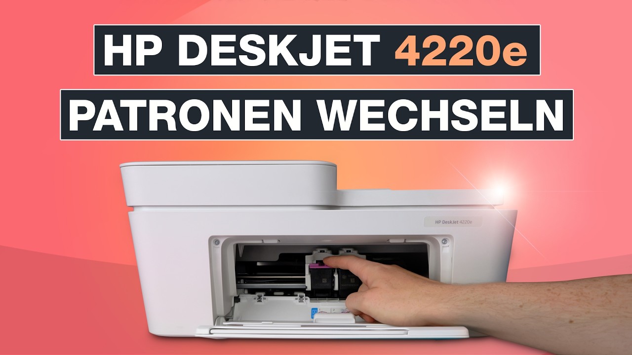 HP DeskJet 4220e Patronen wechseln - Schritt für Schritt erklärt - Testventure