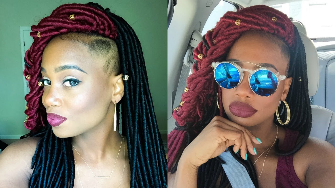 Havana Mambo Faux Locs Crochet Braids with Shaved Sides plus Babershop Series #5 | MissKenK