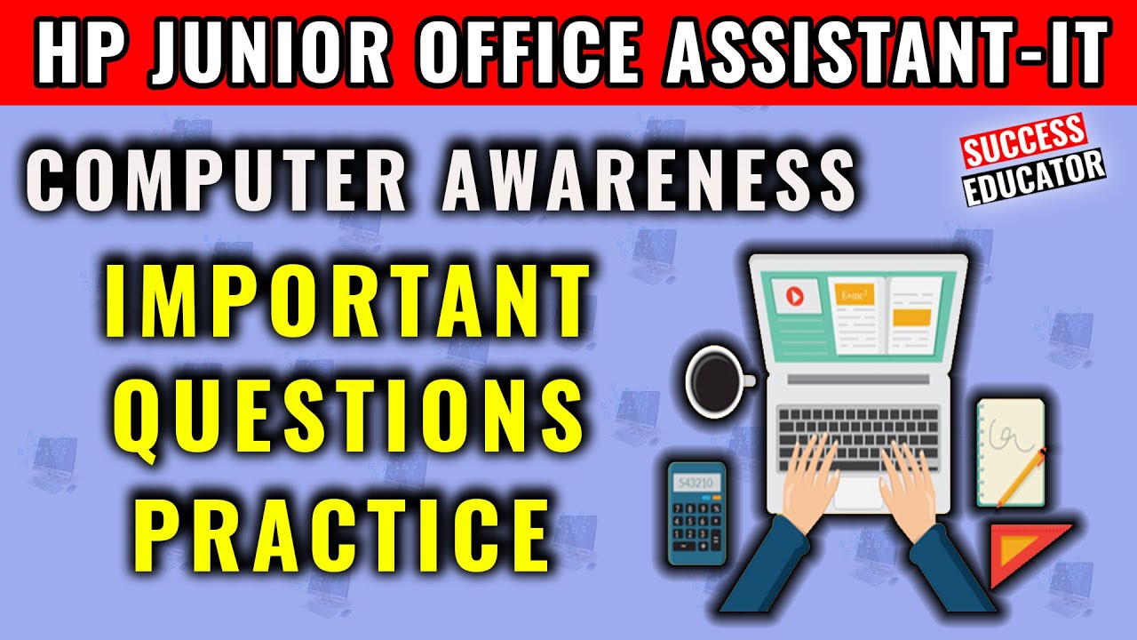 Computer Awareness Important Questions | HP Junior Office Assistant -IT (JOA-IT) Preparation 2021