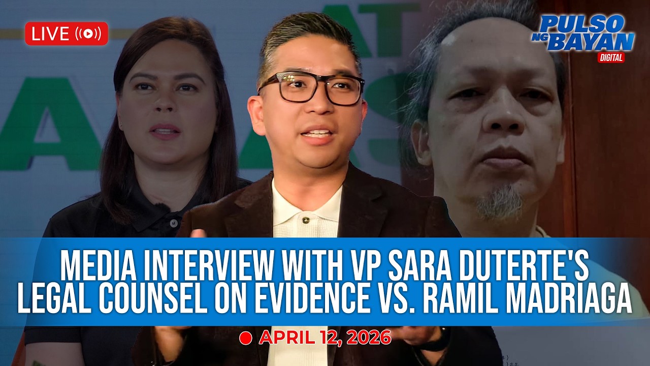 LIVE : Media Interview with VP Sara Duterte's Legal Counsel on Evidence vs. Ramil Madriaga