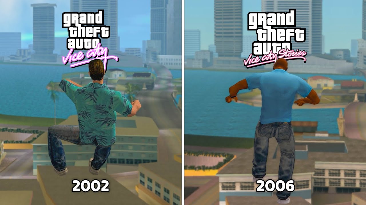 GTA Vice City vs GTA Vice City Stories - Сравнение графики и деталей