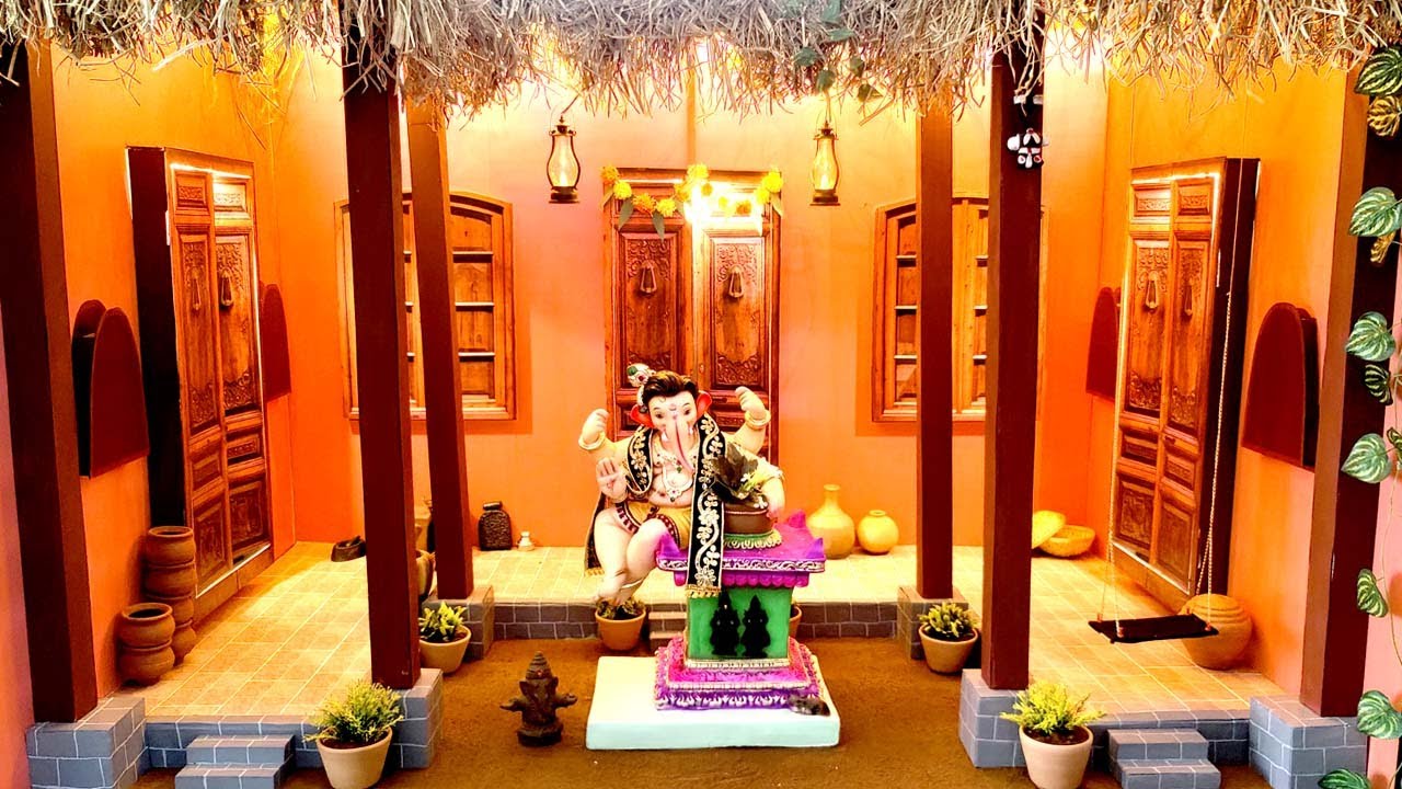 Ganpati decoration ideas at home | Ganesh decoration ideas | Creative Decoration Idea