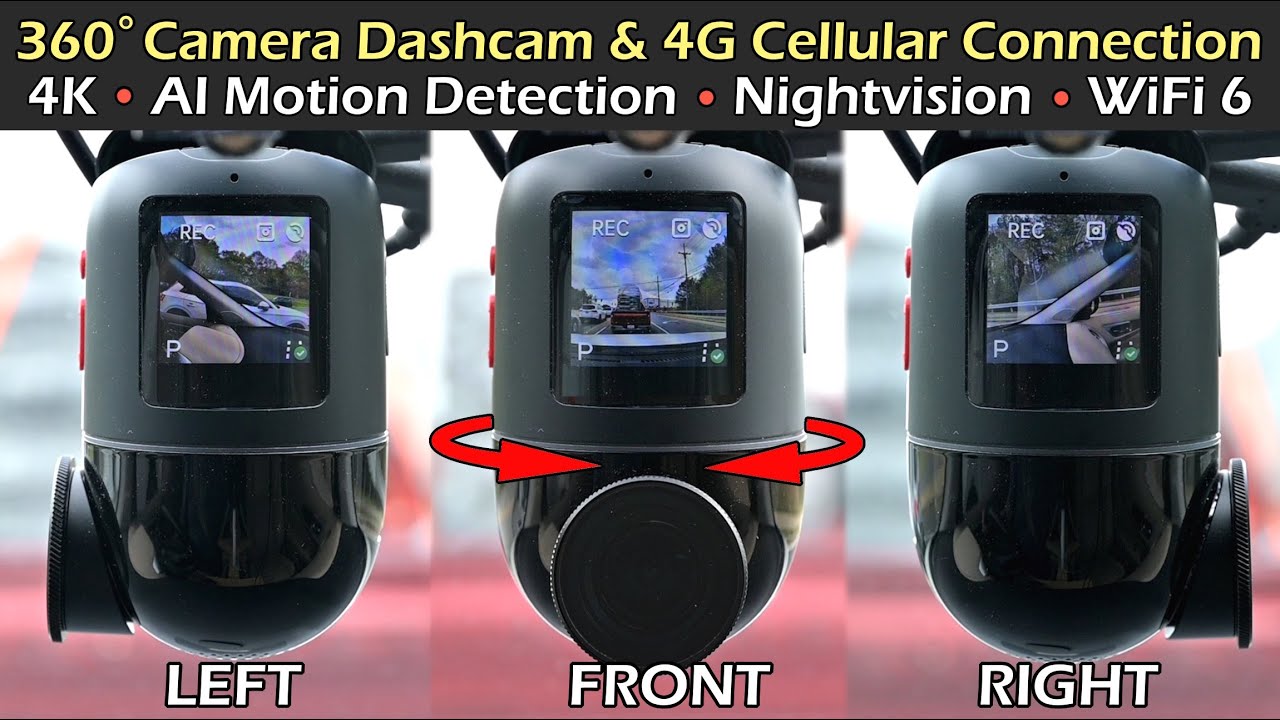 BEST 360° Camera Dashcam + 4G Cellular Remote Vehicle Monitor | 70mai 4K Omni