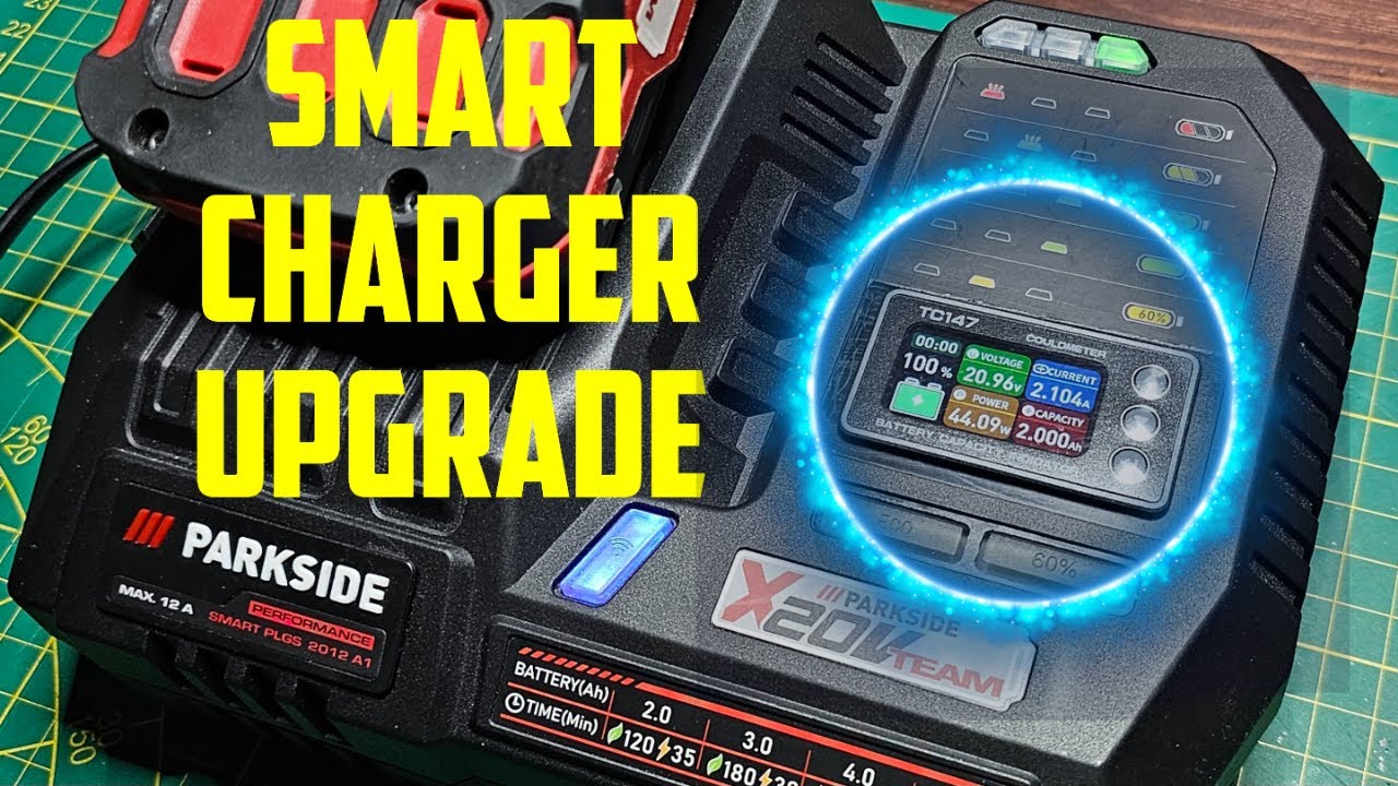 Parkside Charger TC147 Mod – Live Battery Stats While Charging