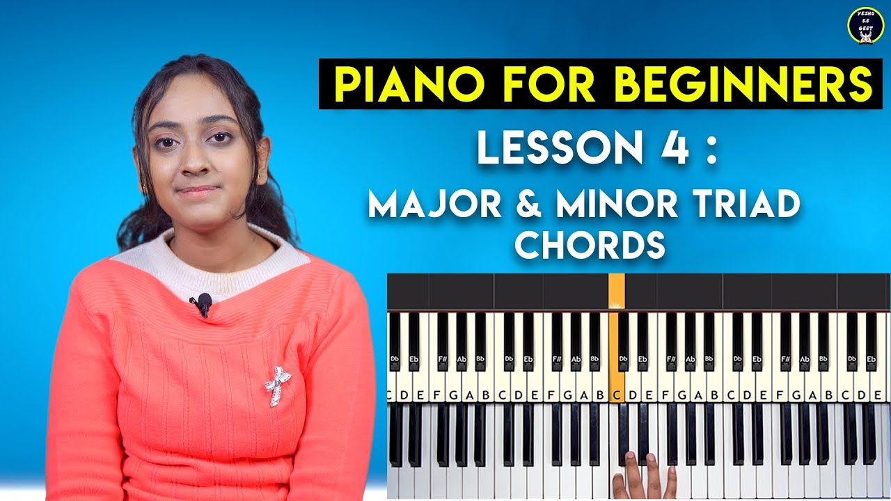 Piano Lessons for Beginners: Part 4 (Major & Minor Triad Chords) | EASY PIANO TUTORIAL