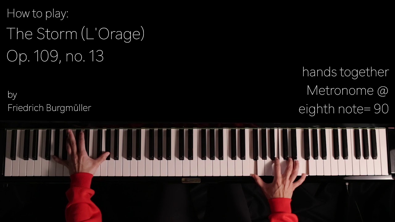 HOW TO PLAY: The Storm (L'Orage) by Burgmüller | piano tutorial
