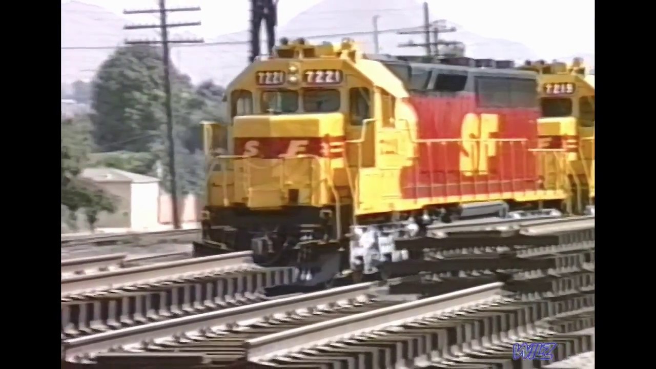 Colton Crossing 1986 incl. UP train w/ Farmer John 
