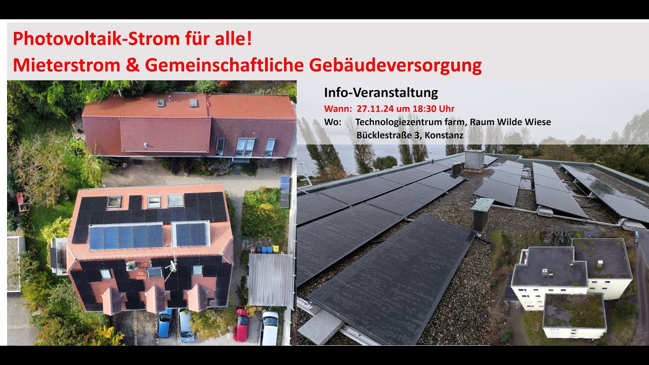 Mieterstrom & gemeinschaftliche Geb&auml;udeversorgung &ndash; Praxis, Modelle & Erfahrungen | solarLAGO Event