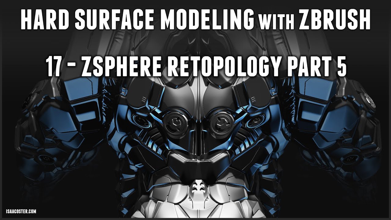 Hard Surface Modeling with Zbrush 17 - Zsphere Retopology Part 5