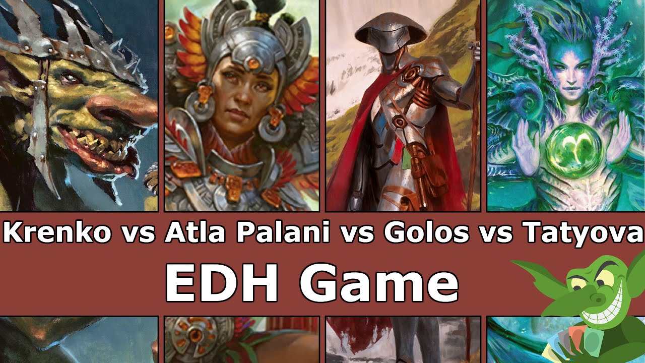 Krenko vs Atla Palani vs Golos vs Tatyova EDH / CMDR game play for Magic: The Gathering