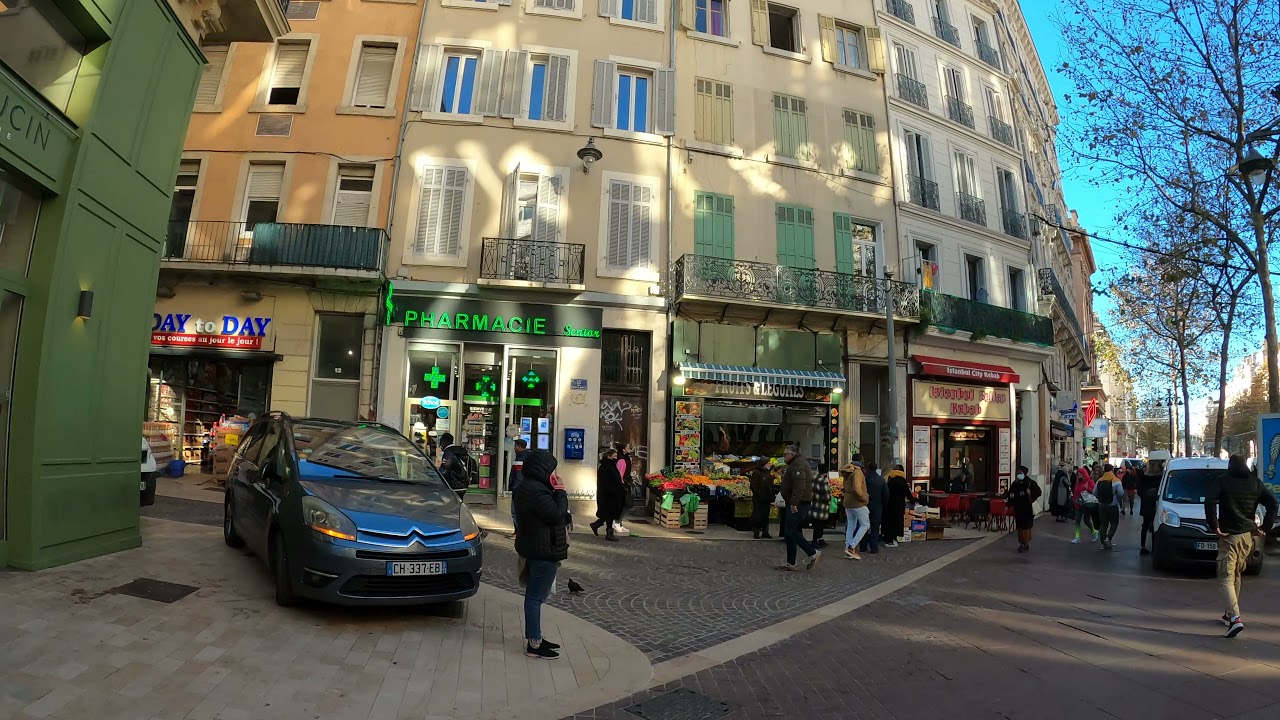 Marseille, France 4K Walking Tour جولة في شوارع مدينة مارسيليا الفرنسية