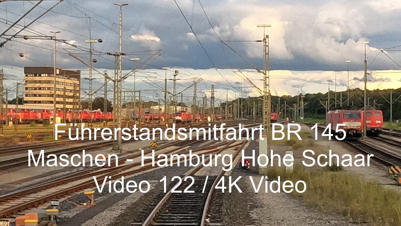Führerstandsmitfahrt / Cabview BR 145 Maschen - Hamburg Hohe Schaar - Video 122 / 4K Video