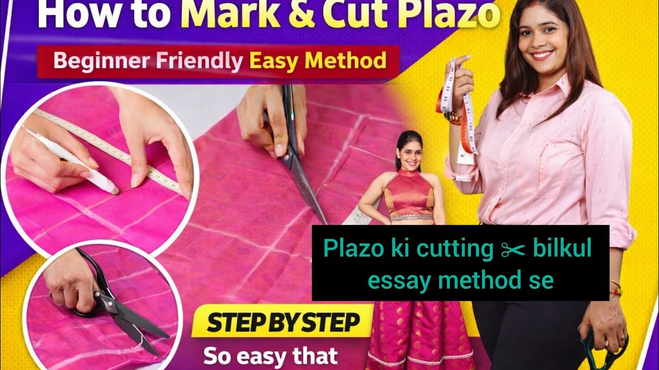 Pant plazo ki cutting ✂️ karte hai #fashion #nisharajputcoaching #stitching #stitch #fashiontrends 