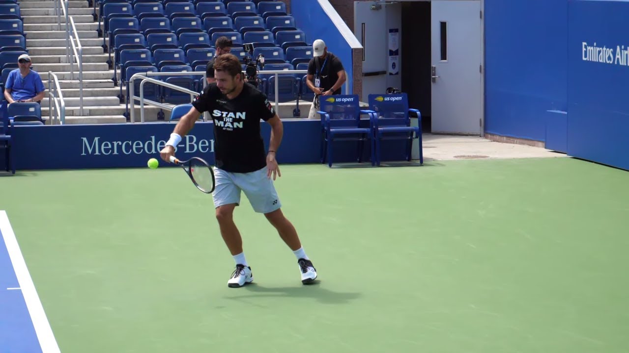 Stan Wawrinka Slow Motion Forehand + Backhand ATP Tennis Technique