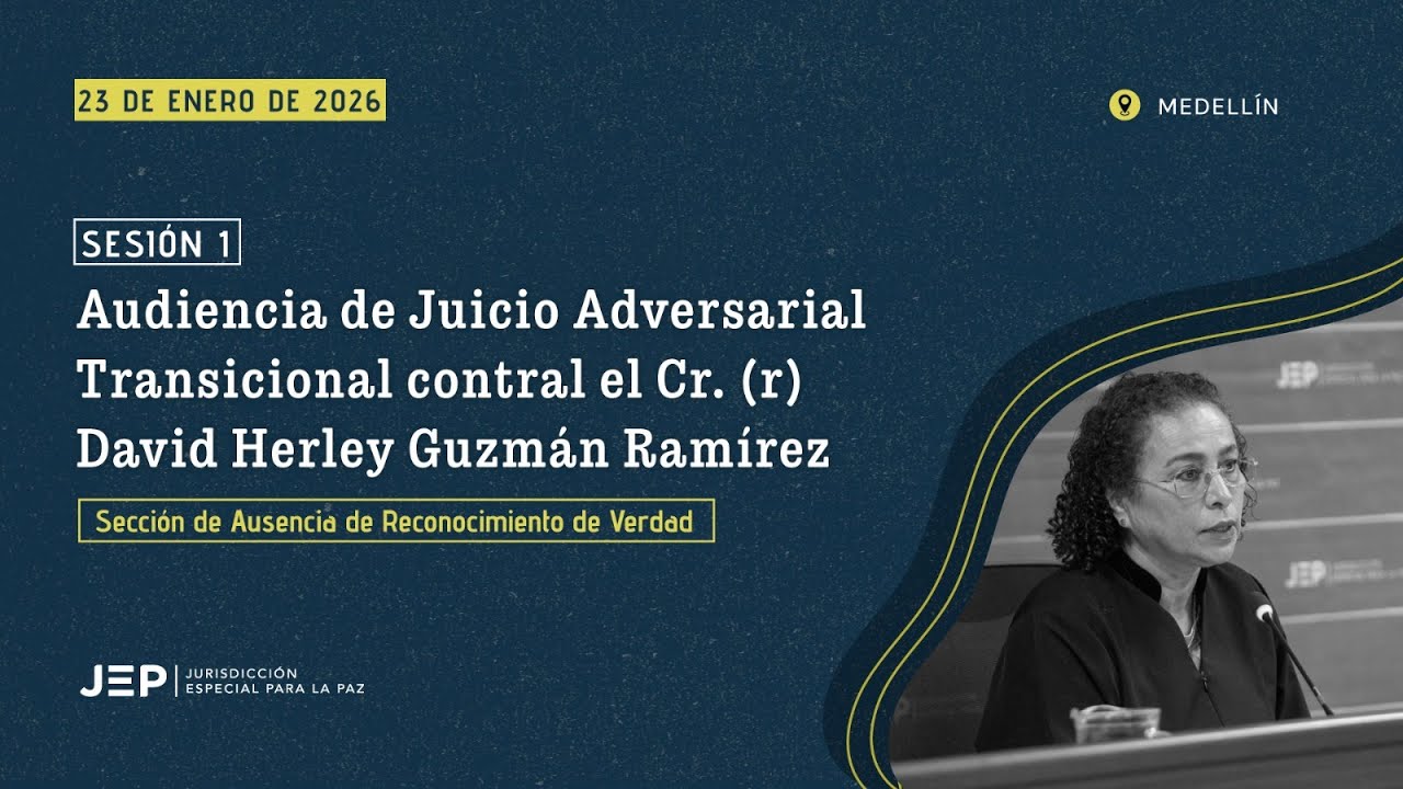 Audiencia de Juicio Adversarial Transicional contra el coronel (r) David Guzmán | 20260123
