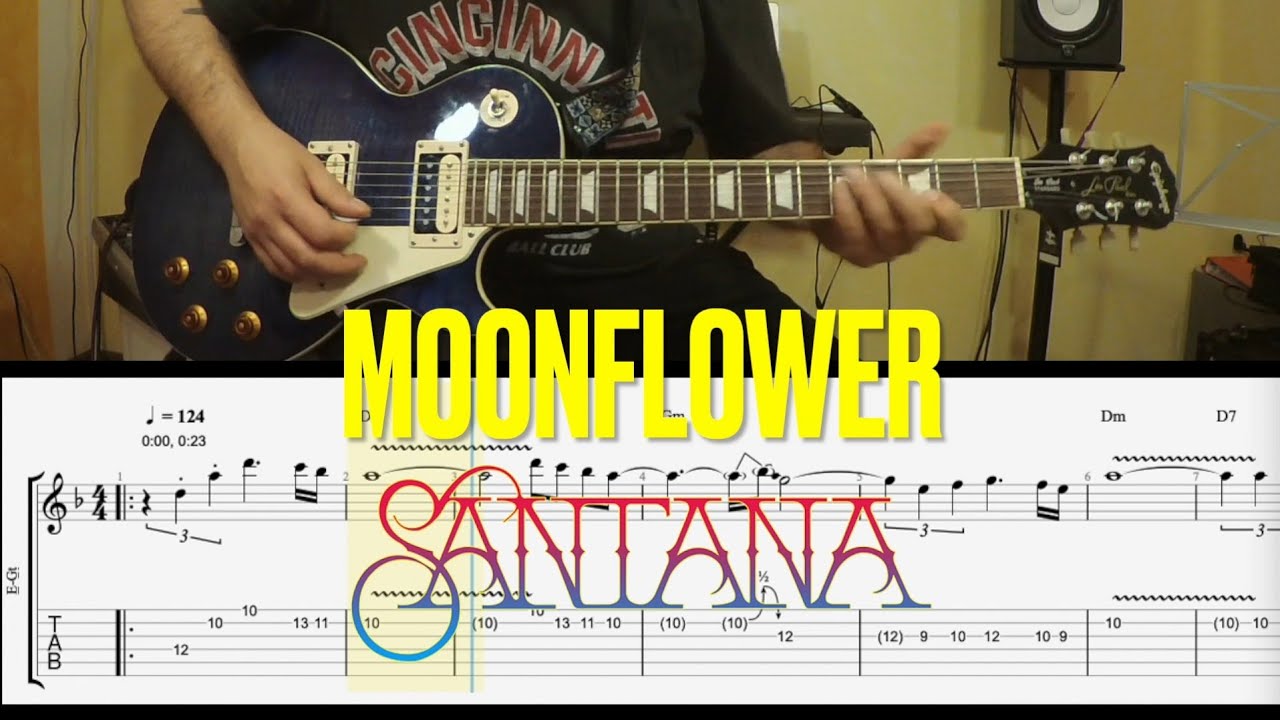 Carlos Santana - Moonflower (Flor de Luna) - Guitar Lesson Tab - Andrew Squeezed Floyd