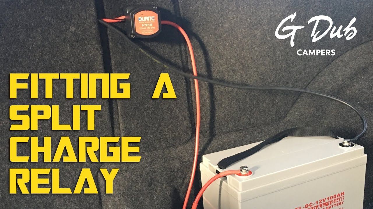 Fitting a Split Charge Relay - Self built DIY VW T5 camper conversion