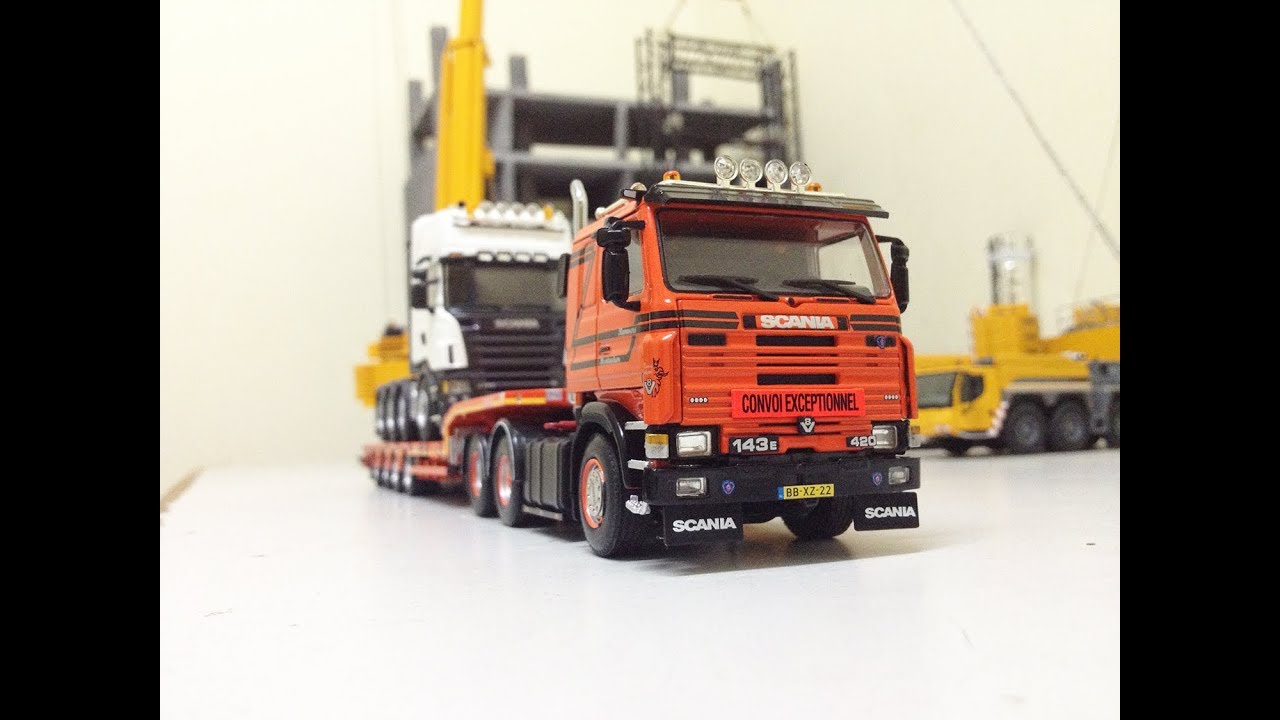Unboxing WSI Remmers Scania R113/143 with semi low-loader 1:50